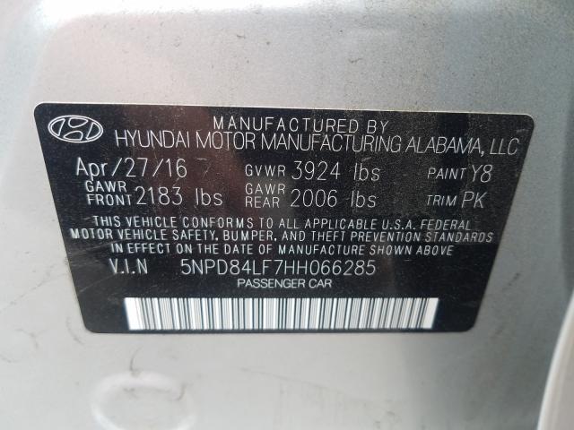 Photo 9 VIN: 5NPD84LF7HH066285 - HYUNDAI ELANTRA 