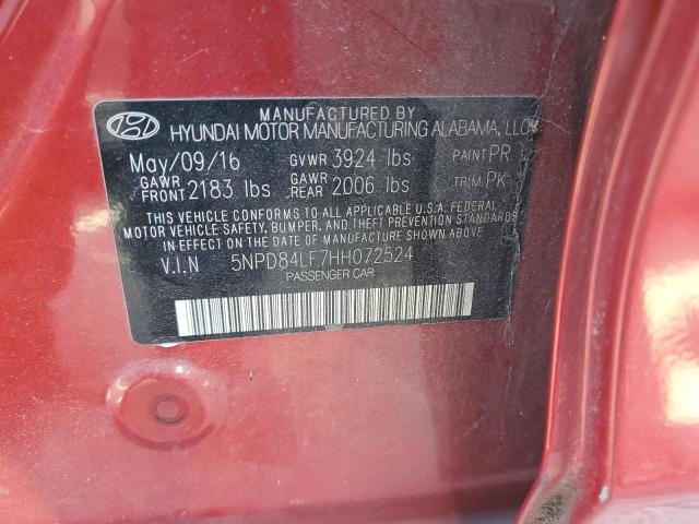 Photo 11 VIN: 5NPD84LF7HH072524 - HYUNDAI ELANTRA SE 