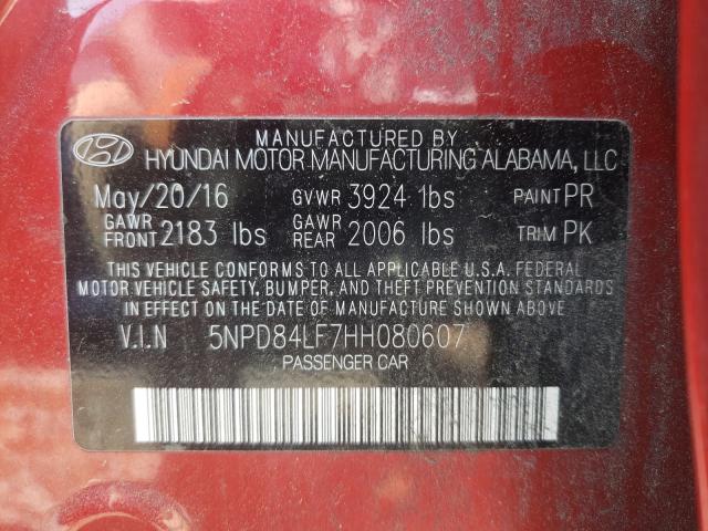 Photo 9 VIN: 5NPD84LF7HH080607 - HYUNDAI ELANTRA SE 