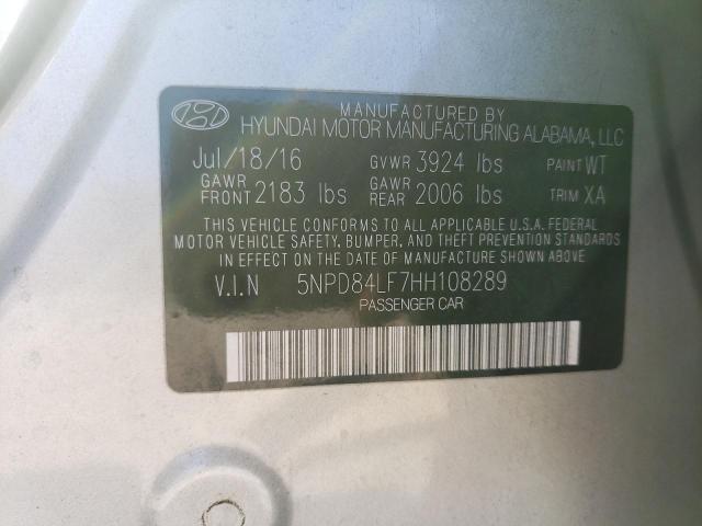 Photo 11 VIN: 5NPD84LF7HH108289 - HYUNDAI ELANTRA SE 