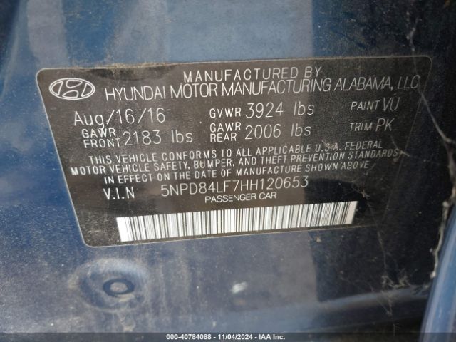 Photo 8 VIN: 5NPD84LF7HH120653 - HYUNDAI ELANTRA 