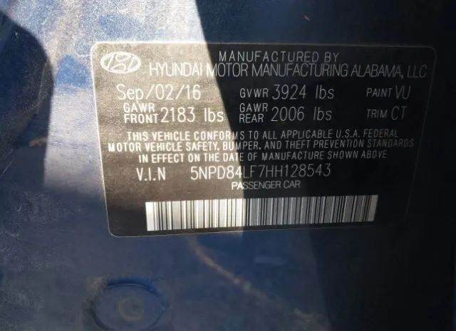 Photo 8 VIN: 5NPD84LF7HH128543 - HYUNDAI ELANTRA 