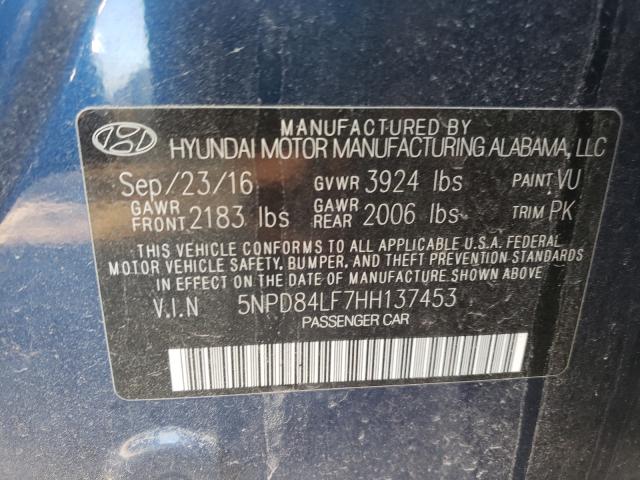 Photo 9 VIN: 5NPD84LF7HH137453 - HYUNDAI ELANTRA SE 