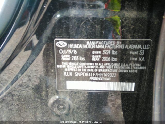 Photo 8 VIN: 5NPD84LF7HH149022 - HYUNDAI ELANTRA 