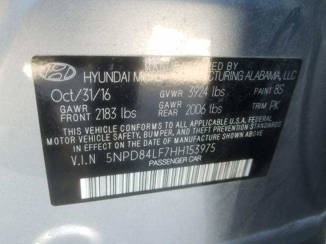 Photo 9 VIN: 5NPD84LF7HH153975 - HYUNDAI ELANTRA SE 