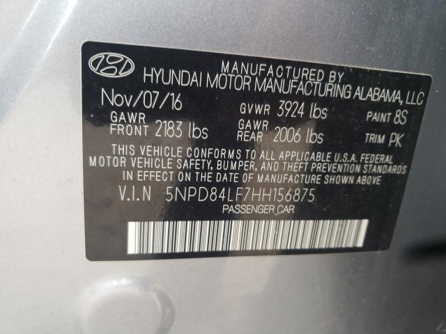 Photo 9 VIN: 5NPD84LF7HH156875 - HYUNDAI ELANTRA 