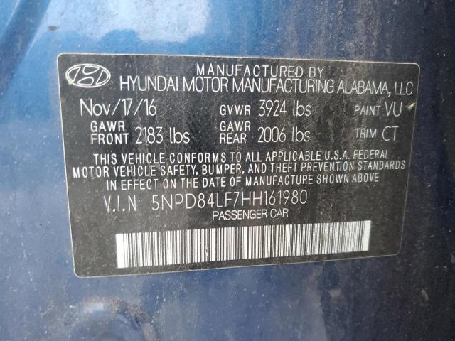 Photo 11 VIN: 5NPD84LF7HH161980 - HYUNDAI ELANTRA 