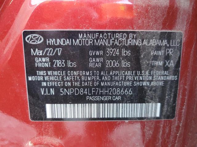 Photo 11 VIN: 5NPD84LF7HH208666 - HYUNDAI ELANTRA 