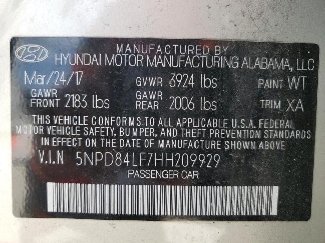 Photo 11 VIN: 5NPD84LF7HH209929 - HYUNDAI ELANTRA SE 