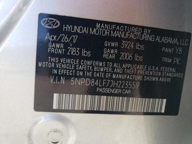 Photo 11 VIN: 5NPD84LF7JH223559 - HYUNDAI ELANTRA SE 