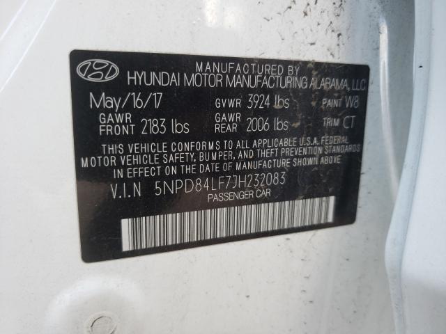 Photo 9 VIN: 5NPD84LF7JH232083 - HYUNDAI ELANTRA SE 