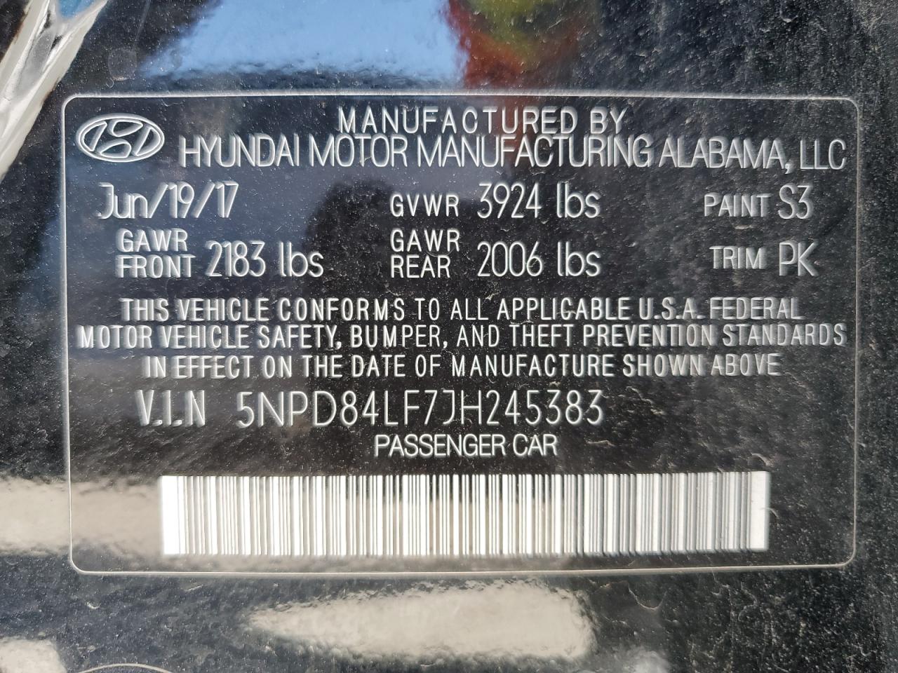 Photo 11 VIN: 5NPD84LF7JH245383 - HYUNDAI ELANTRA 