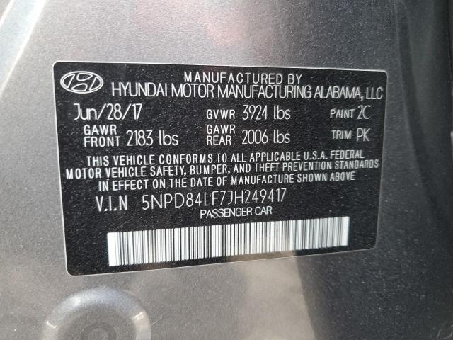 Photo 11 VIN: 5NPD84LF7JH249417 - HYUNDAI ELANTRA 