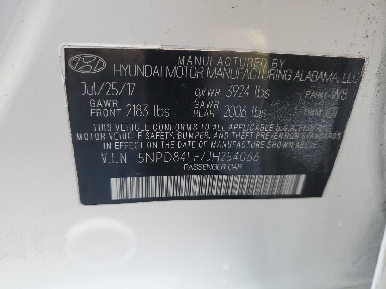 Photo 11 VIN: 5NPD84LF7JH254066 - HYUNDAI ELANTRA 