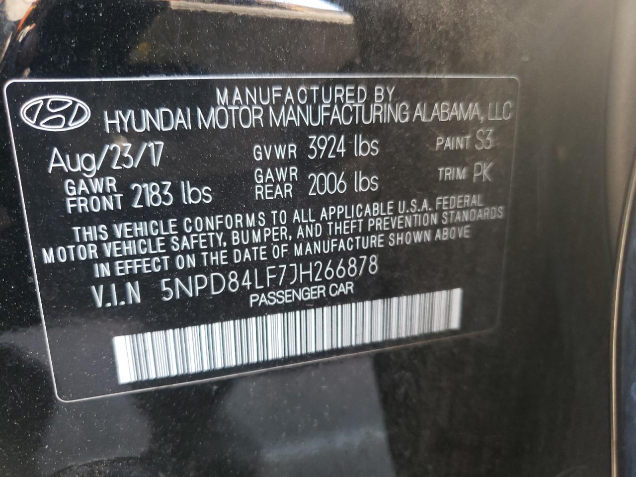 Photo 11 VIN: 5NPD84LF7JH266878 - HYUNDAI ELANTRA 