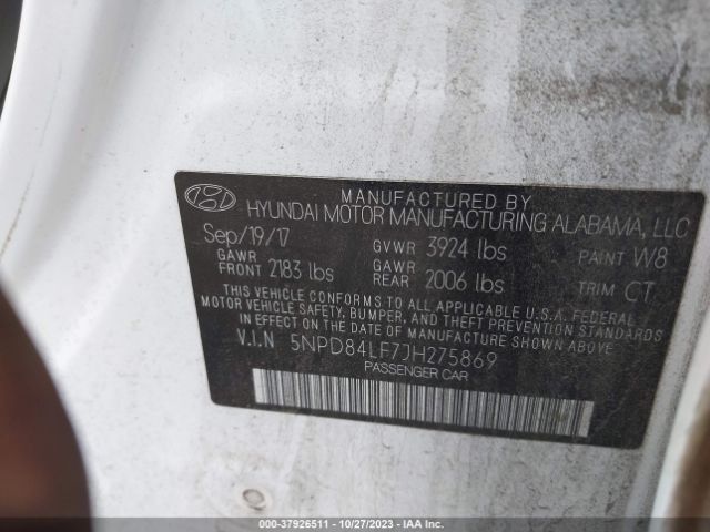 Photo 8 VIN: 5NPD84LF7JH275869 - HYUNDAI ELANTRA 