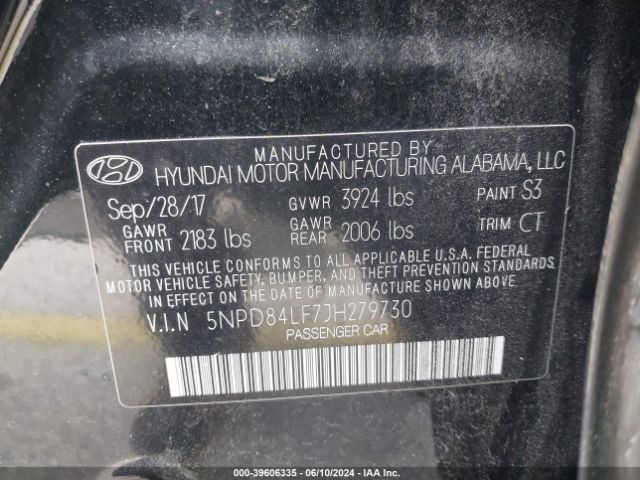 Photo 8 VIN: 5NPD84LF7JH279730 - HYUNDAI ELANTRA 