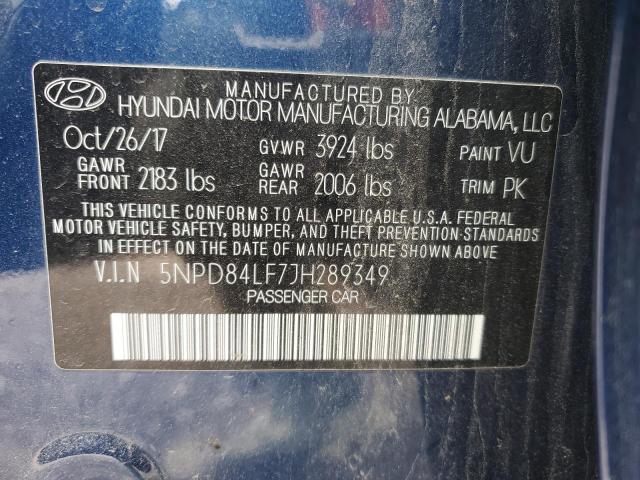 Photo 12 VIN: 5NPD84LF7JH289349 - HYUNDAI ELANTRA 