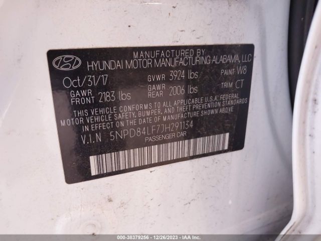 Photo 8 VIN: 5NPD84LF7JH291134 - HYUNDAI ELANTRA 