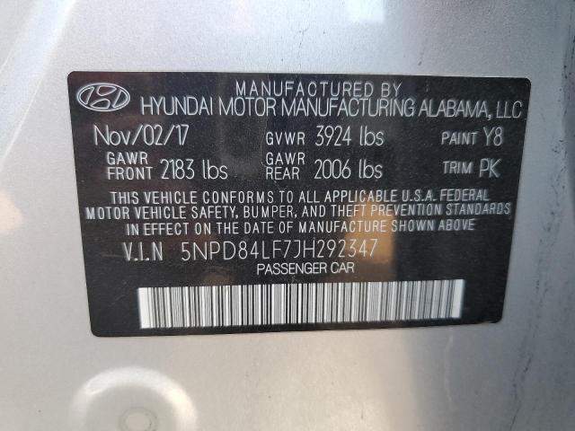 Photo 11 VIN: 5NPD84LF7JH292347 - HYUNDAI ELANTRA 