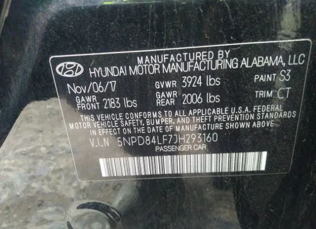 Photo 8 VIN: 5NPD84LF7JH293160 - HYUNDAI ELANTRA 