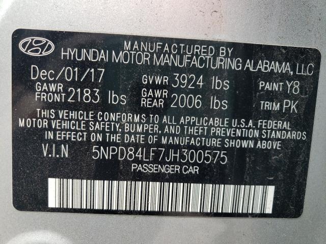 Photo 9 VIN: 5NPD84LF7JH300575 - HYUNDAI ELANTRA SE 