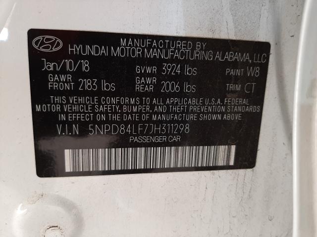 Photo 9 VIN: 5NPD84LF7JH311298 - HYUNDAI ELANTRA 