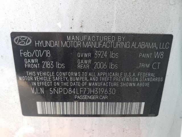 Photo 9 VIN: 5NPD84LF7JH319630 - HYUNDAI ELANTRA SE 