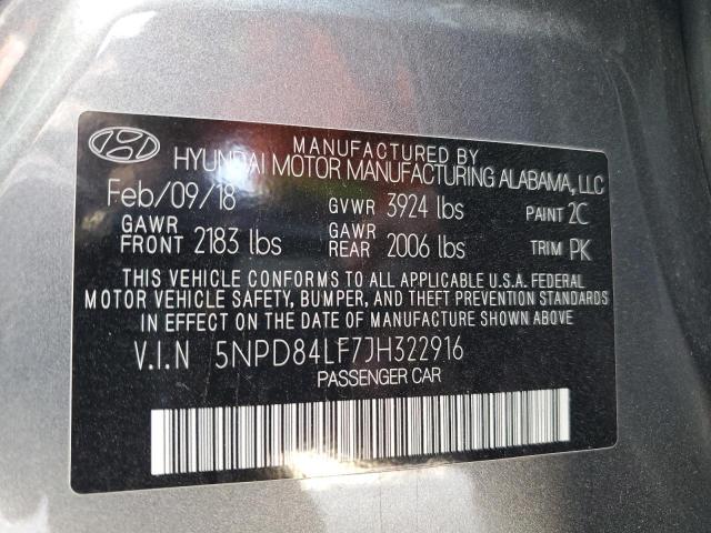 Photo 12 VIN: 5NPD84LF7JH322916 - HYUNDAI ELANTRA SE 