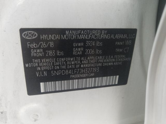 Photo 9 VIN: 5NPD84LF7JH327193 - HYUNDAI ELANTRA SE 