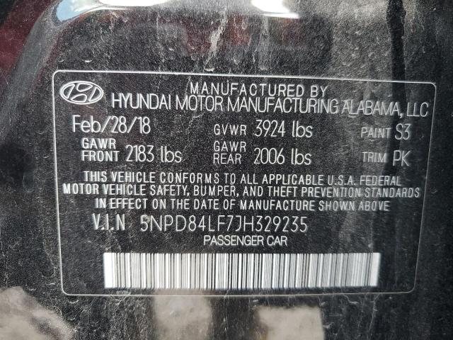 Photo 11 VIN: 5NPD84LF7JH329235 - HYUNDAI ELANTRA SE 