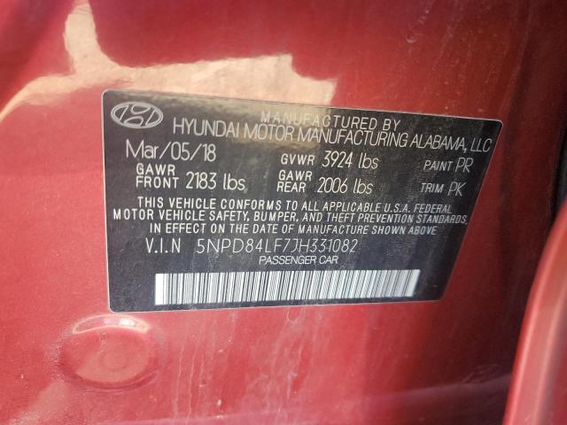 Photo 11 VIN: 5NPD84LF7JH331082 - HYUNDAI ELANTRA SE 