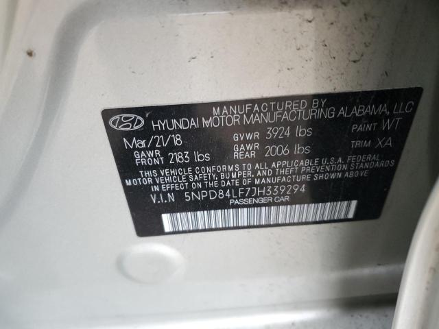 Photo 11 VIN: 5NPD84LF7JH339294 - HYUNDAI ELANTRA 