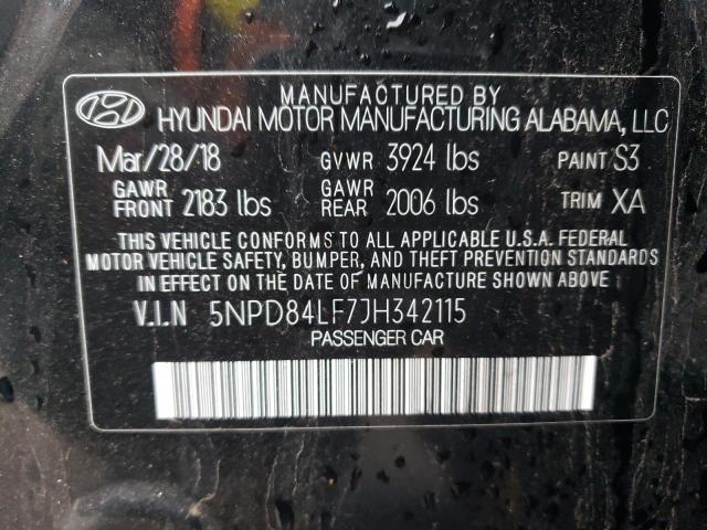 Photo 11 VIN: 5NPD84LF7JH342115 - HYUNDAI ELANTRA SE 