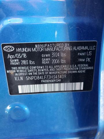 Photo 12 VIN: 5NPD84LF7JH343409 - HYUNDAI ELANTRA 