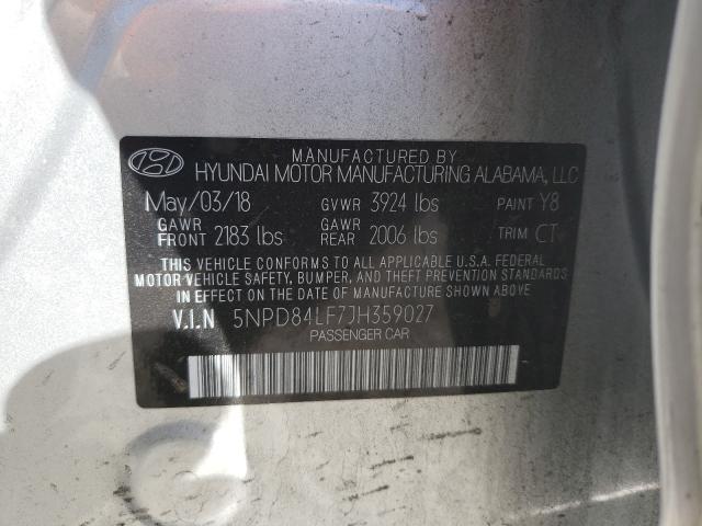 Photo 9 VIN: 5NPD84LF7JH359027 - HYUNDAI ELANTRA 