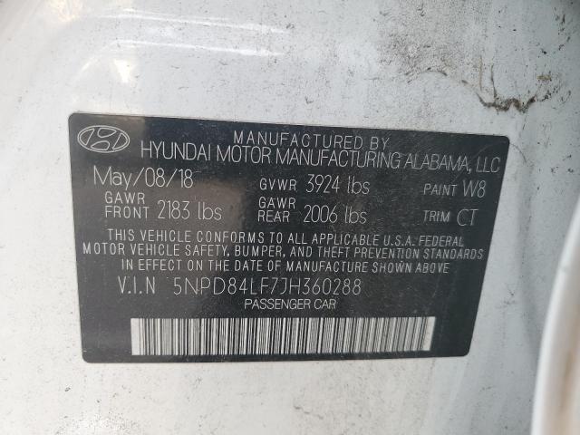 Photo 12 VIN: 5NPD84LF7JH360288 - HYUNDAI ELANTRA SE 