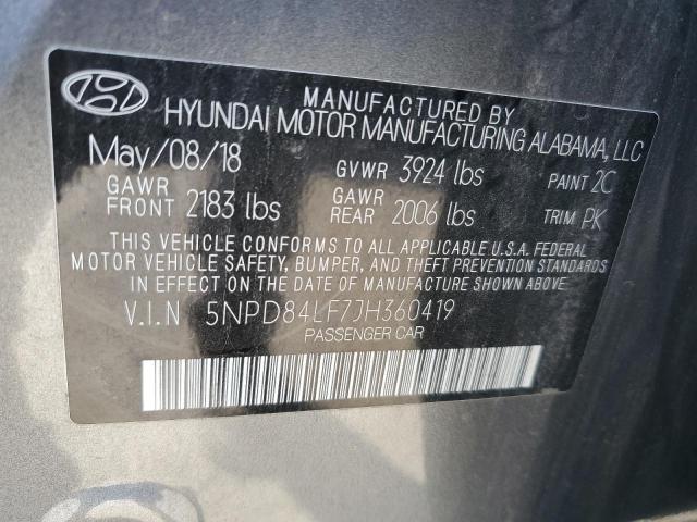 Photo 11 VIN: 5NPD84LF7JH360419 - HYUNDAI ELANTRA SE 