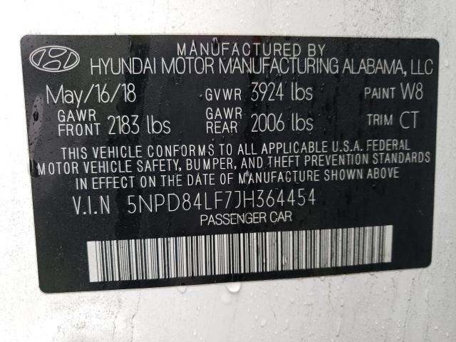 Photo 11 VIN: 5NPD84LF7JH364454 - HYUNDAI ELANTRA SE 