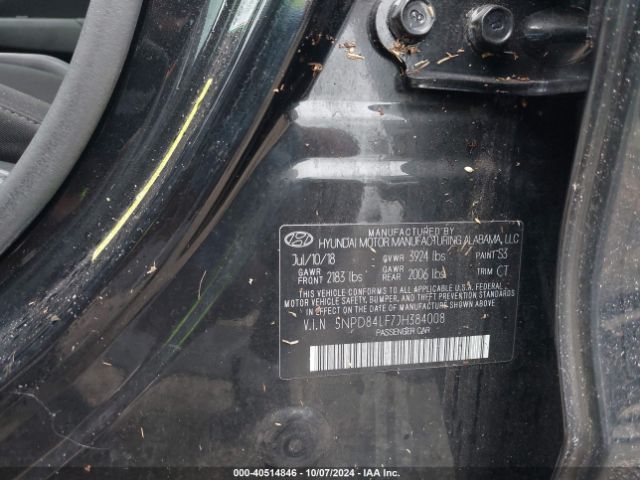 Photo 8 VIN: 5NPD84LF7JH384008 - HYUNDAI ELANTRA 