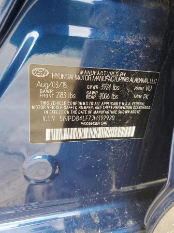 Photo 12 VIN: 5NPD84LF7JH392920 - HYUNDAI ELANTRA 