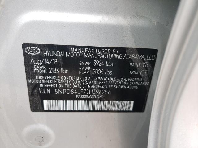 Photo 12 VIN: 5NPD84LF7JH396286 - HYUNDAI ELANTRA 