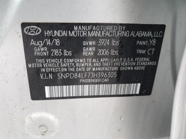 Photo 12 VIN: 5NPD84LF7JH396305 - HYUNDAI ELANTRA 