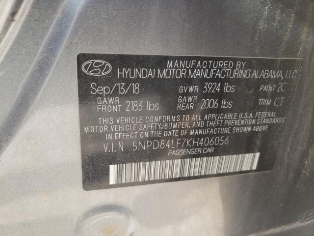 Photo 9 VIN: 5NPD84LF7KH406056 - HYUNDAI ELANTRA SE 