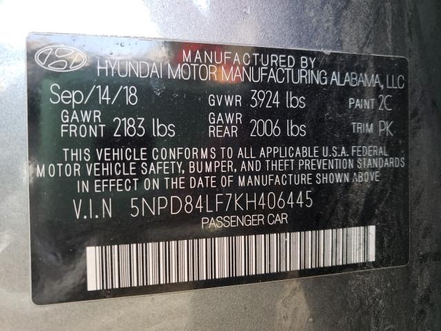 Photo 9 VIN: 5NPD84LF7KH406445 - HYUNDAI ELANTRA SE 