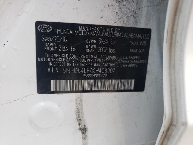 Photo 12 VIN: 5NPD84LF7KH408907 - HYUNDAI ELANTRA SE 