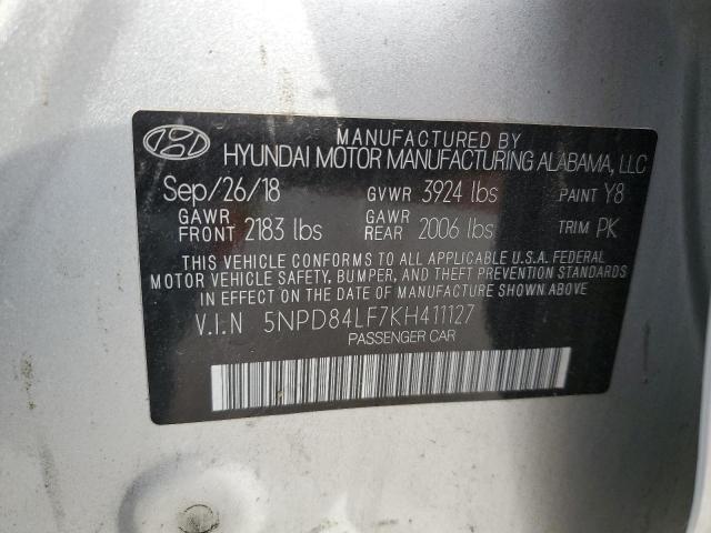 Photo 12 VIN: 5NPD84LF7KH411127 - HYUNDAI ELANTRA 