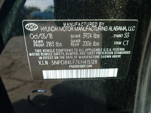 Photo 9 VIN: 5NPD84LF7KH415128 - HYUNDAI ELANTRA SE 