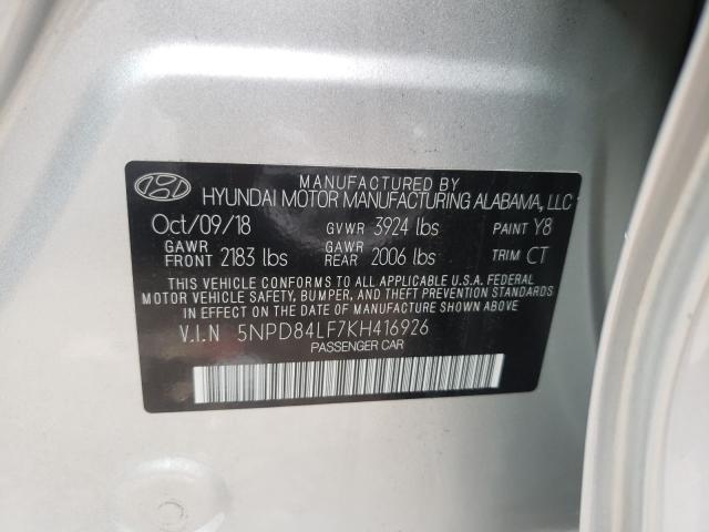 Photo 9 VIN: 5NPD84LF7KH416926 - HYUNDAI ELANTRA SE 