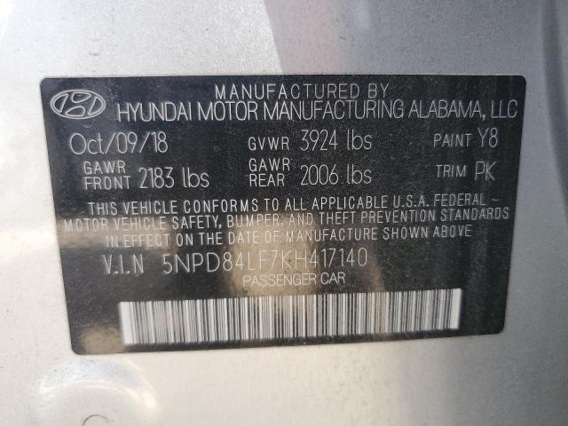 Photo 11 VIN: 5NPD84LF7KH417140 - HYUNDAI ELANTRA 